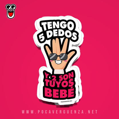 Sticker- Tengo 5 Dedos