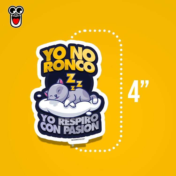 Sticker- Yo No Ronco Yo Respiro Con Pasion